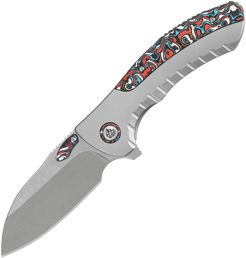 QSP Capybara Framelock Pocket Knife Titanium Carbon Fiber - QS152B2