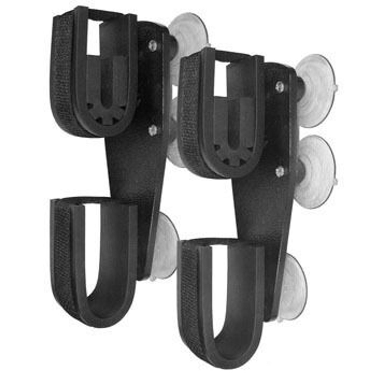 Rugged Gear Suction Cup Mount Double Hook Vehicle Gun / Equipment Holder Set