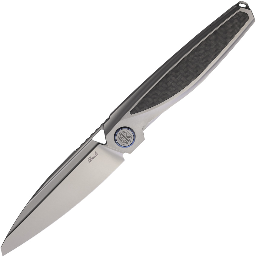 Rike Knife Baidi-S Linerlock Pocket Knife Black Carbon Fiber - RKBAIDISBCF