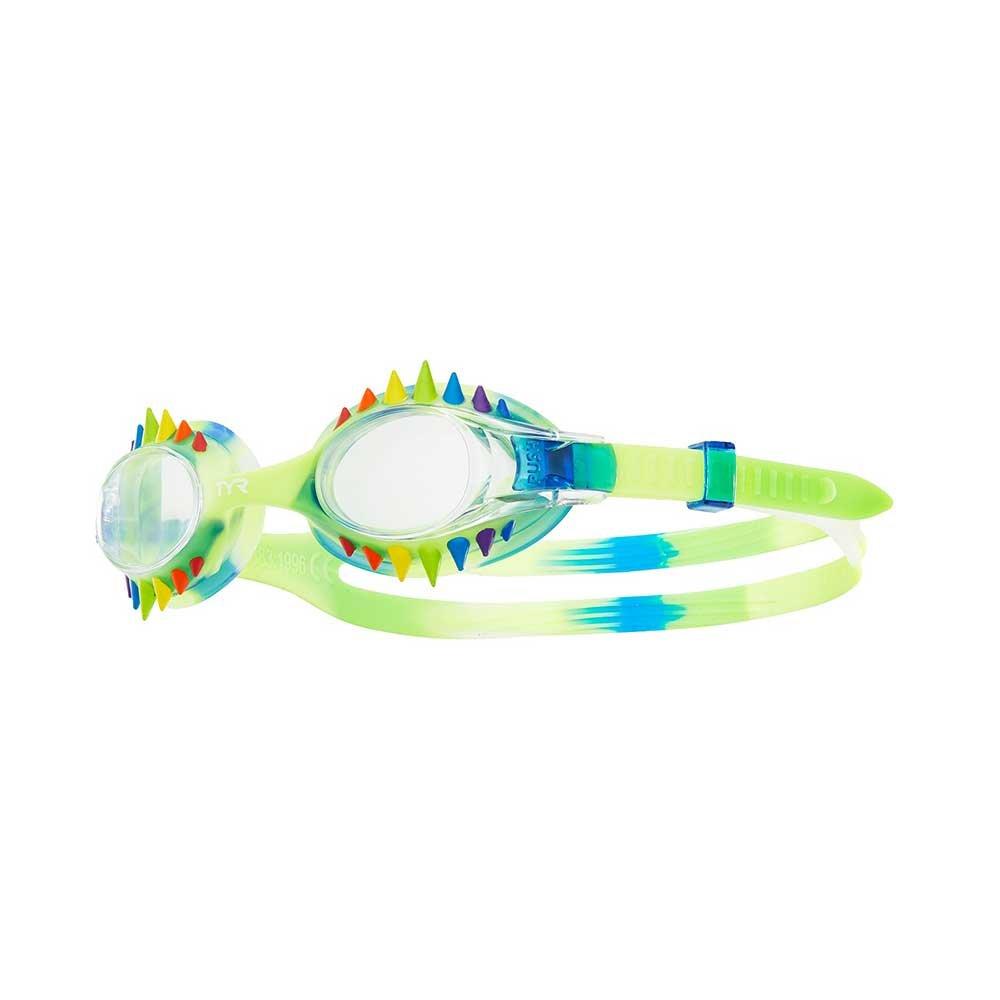 TYR - Swimple Tie Dye Spikes Kids Swim Goggles - Blue/Rainbow
