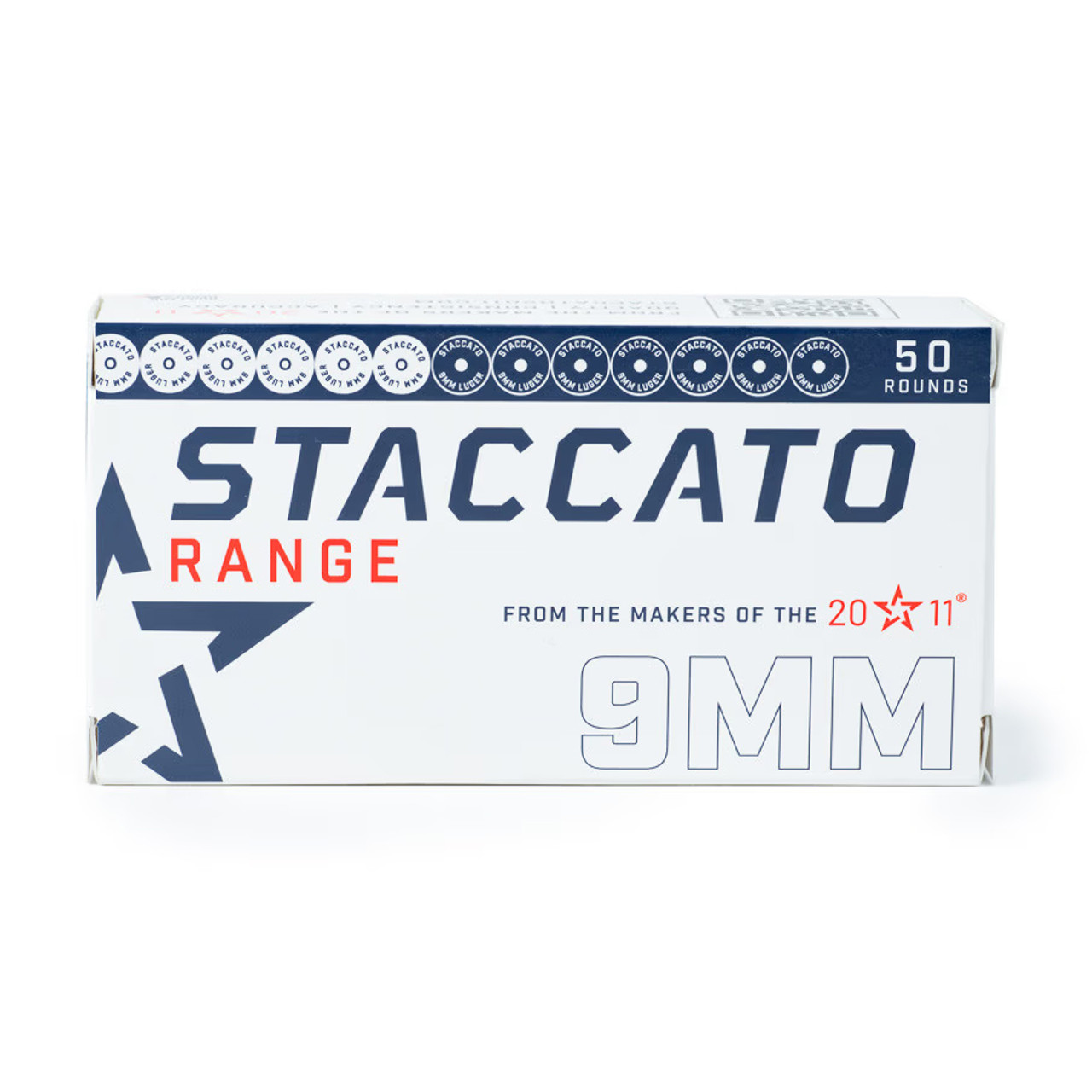 Staccato Range 9mm 124 Grain FMJ Handgun Ammo (50)