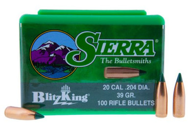 Sierra BlitzKing 1039 .20 Cal 39 gr Poly Tipped Bullets-100cnt