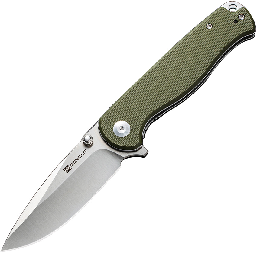 SENCUT Errant Linerlock Pocket Knife OD Green G10 - S23054B2