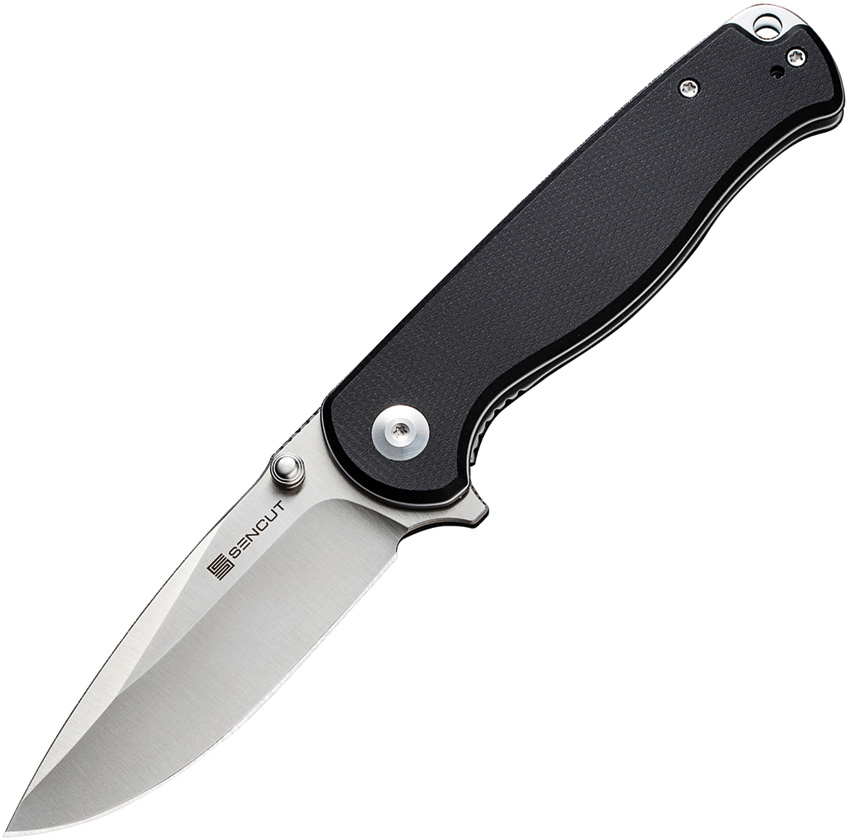 SENCUT Errant Linerlock Pocket Knife Black Micarta - S23054B3
