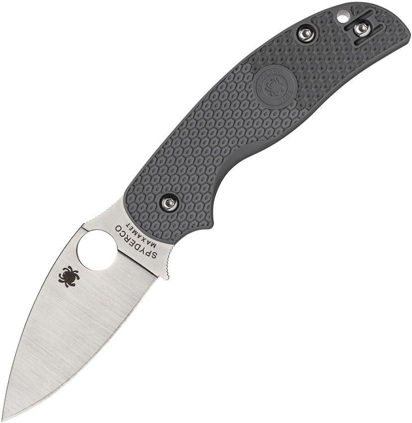 Spyderco Sage 5 Compression Lock Pocket Knife Gray Maxamet - SC123PGY