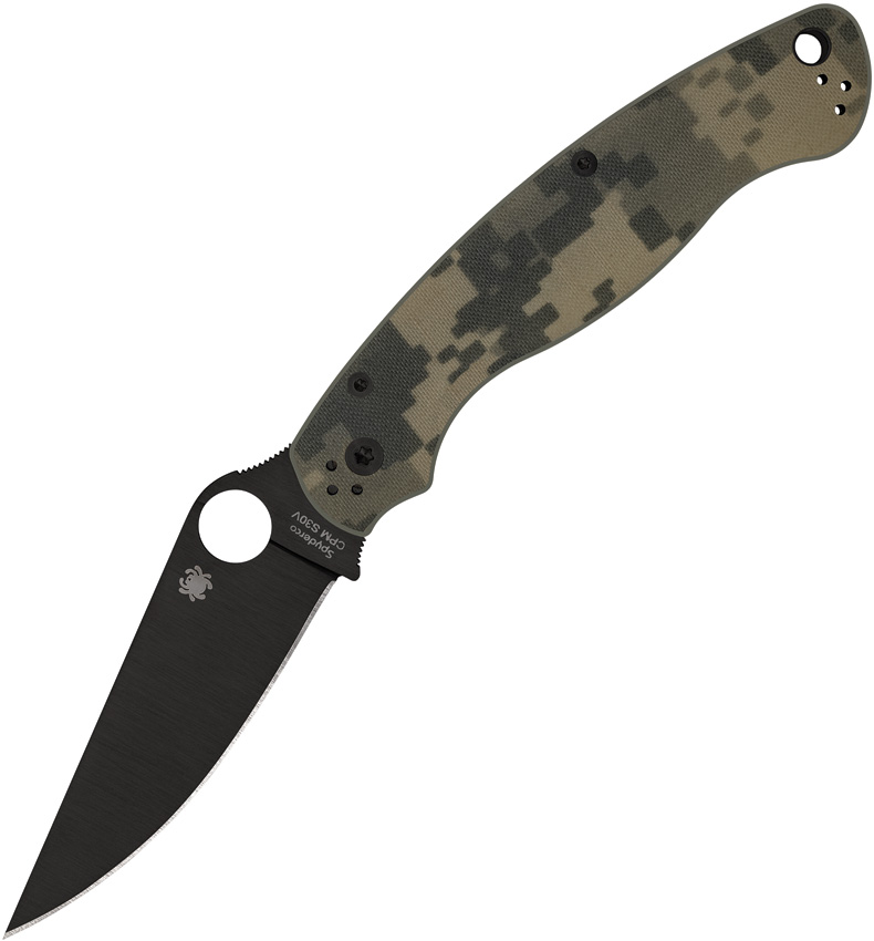 Spyderco Military 2 Compression Lock Pocket Knife Camo G10 Black Blade - SC36GPCMOBK2