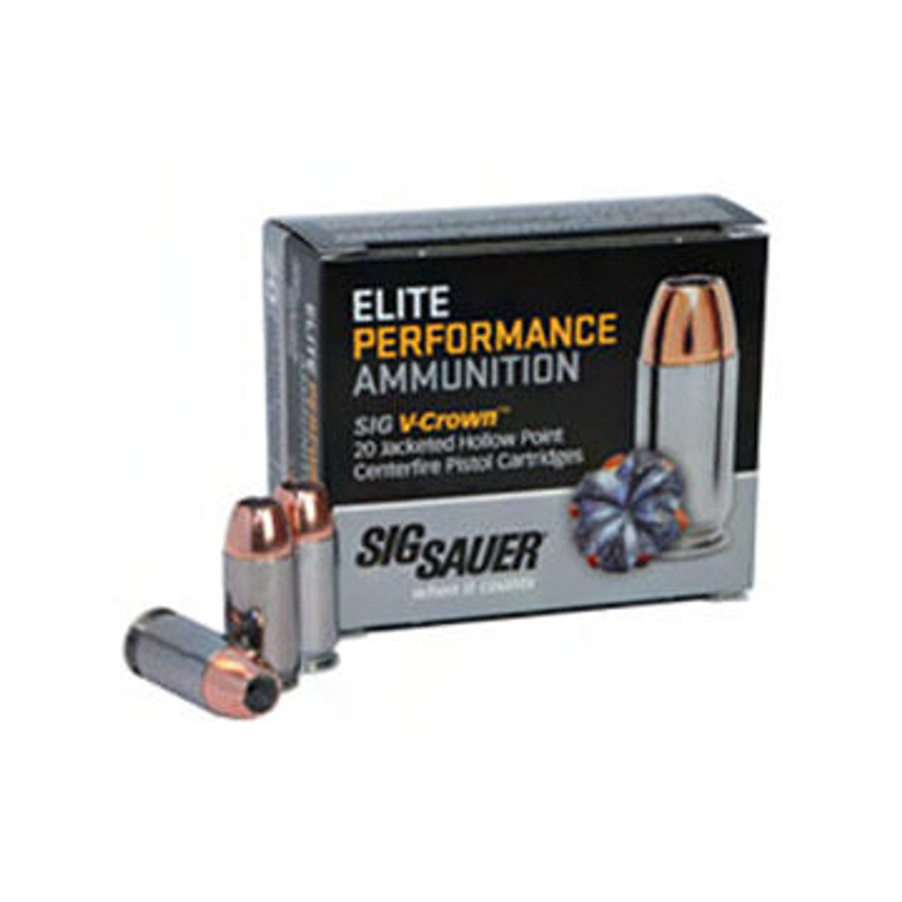 SIG Sauer Elite Performance V-Crown 9mm 115 Grain JHP Pistol Ammo (20)