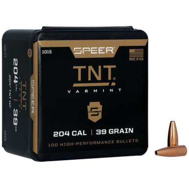 Speer TNT 1015 .204 Cal 39 gr Jacketed Hollow Point Bullets-100cnt