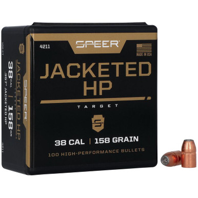 Speer Jacketed Handgun 4211 .357 Cal 158 gr Jacketed Hollow Point Bullets-100cnt