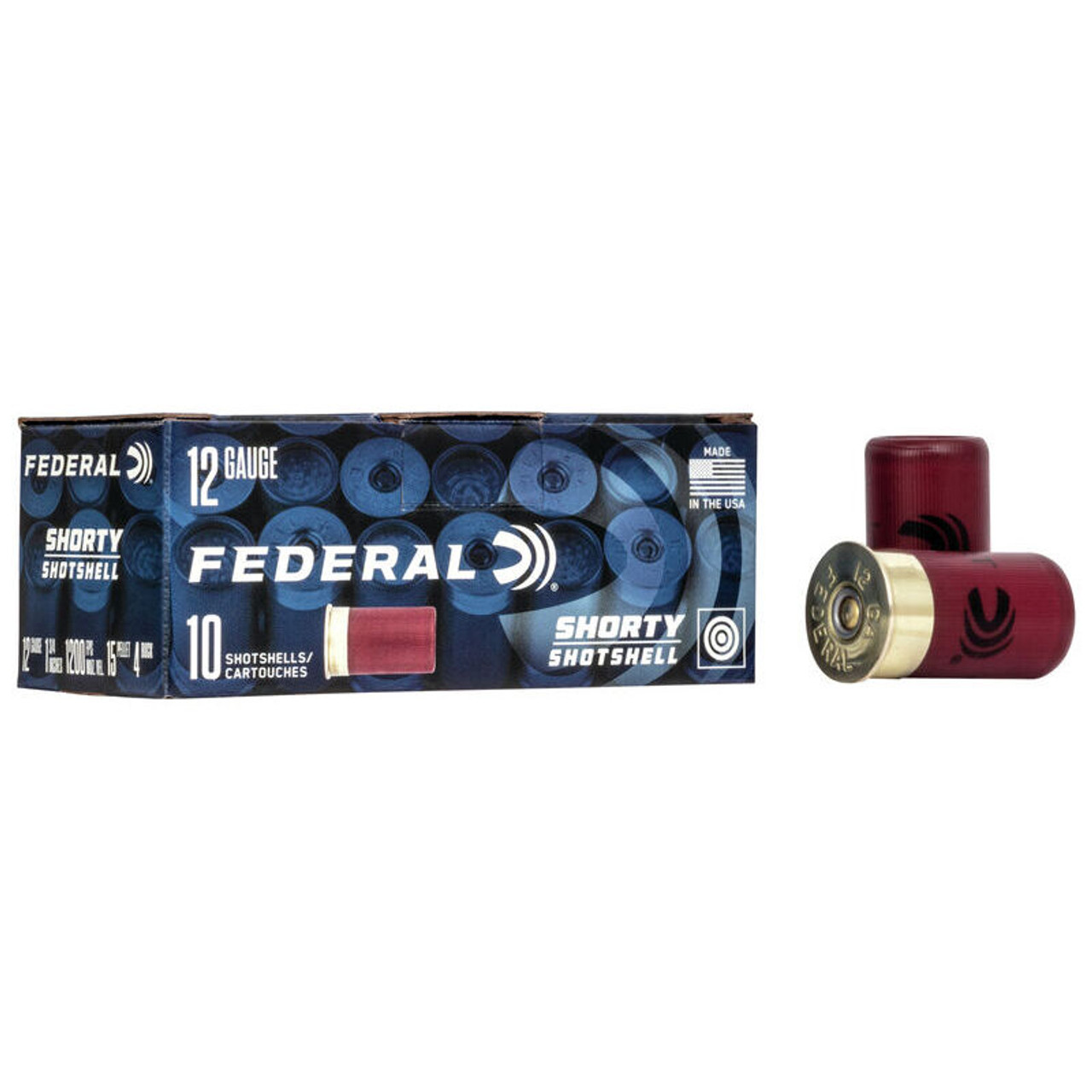 Federal Shorty 12 GA 1-3/4" 11/16 oz. 4 Buck Shotshell Ammo (10)