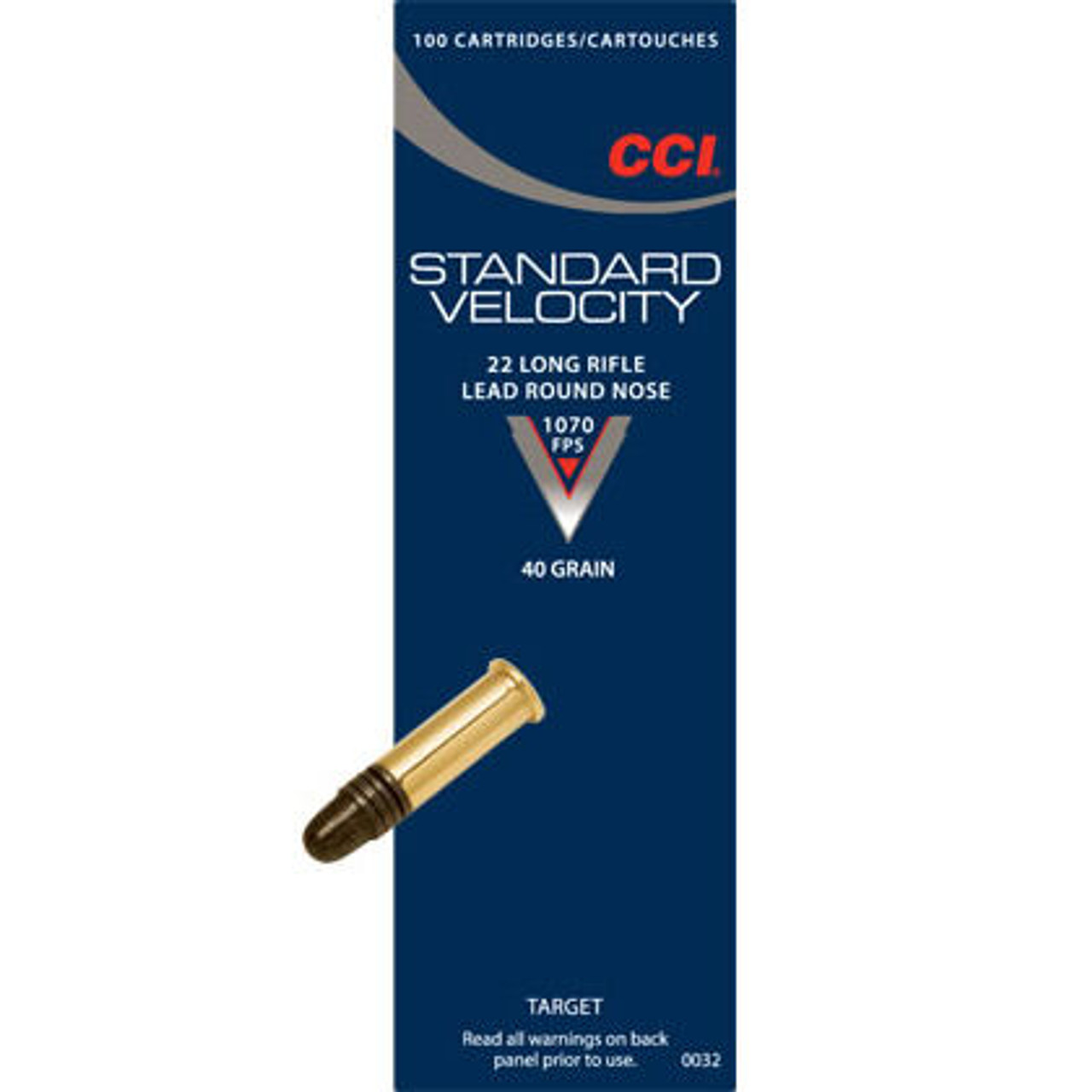 CCI Standard Velocity 22 LR 40 Grain LRN Ammo (100)