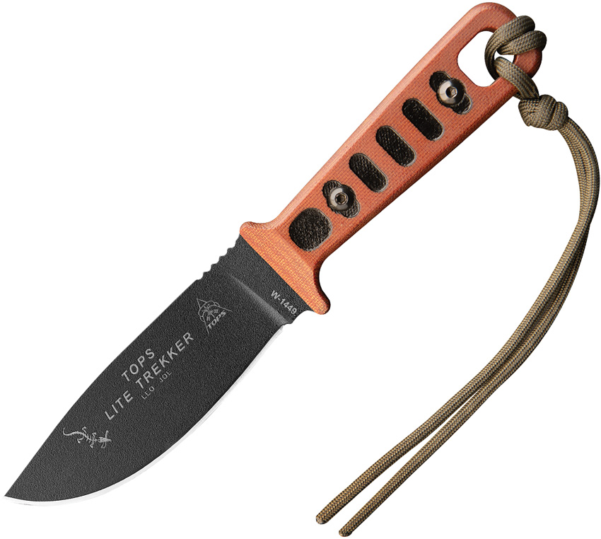 TOPS Lite Trekker Operator Survival Knife Black - TPTLTOB