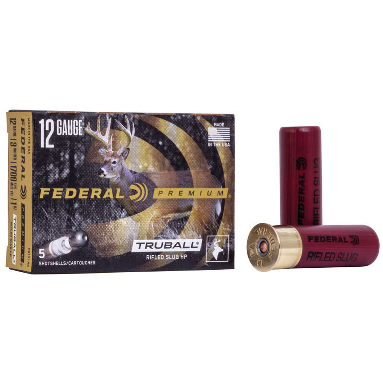 Federal Premium TruBall 12 GA 3" 1 oz. Rifled Slug Ammo (5)