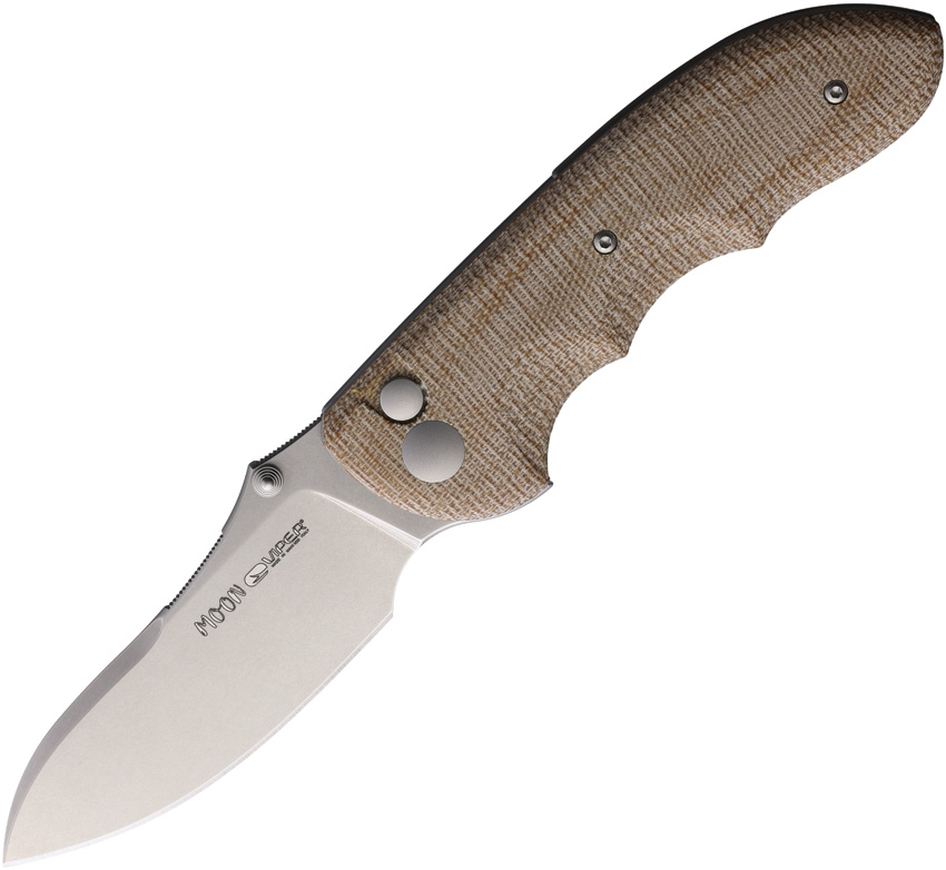 Viper Moon Button Lock Pocket Knife Natural - V6010CN