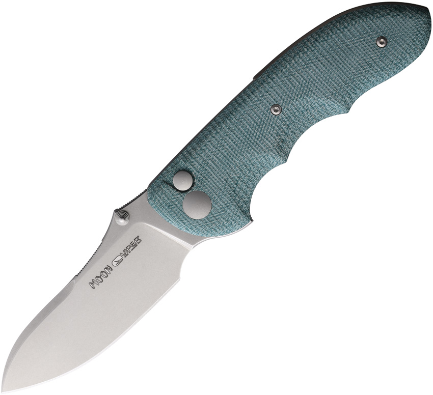 Viper Moon Button Lock Pocket Knife Teal Canvas - V6010TE