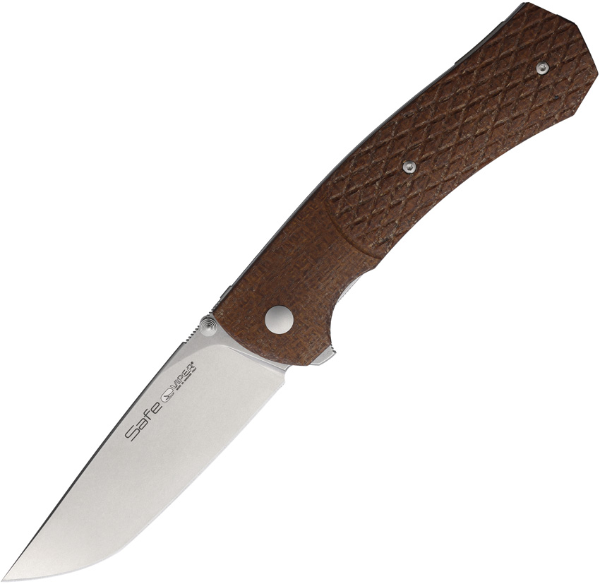 Viper Safe A.S.L.S. Linerlock Pocket Knife Brown Micarta - V6016IM3D