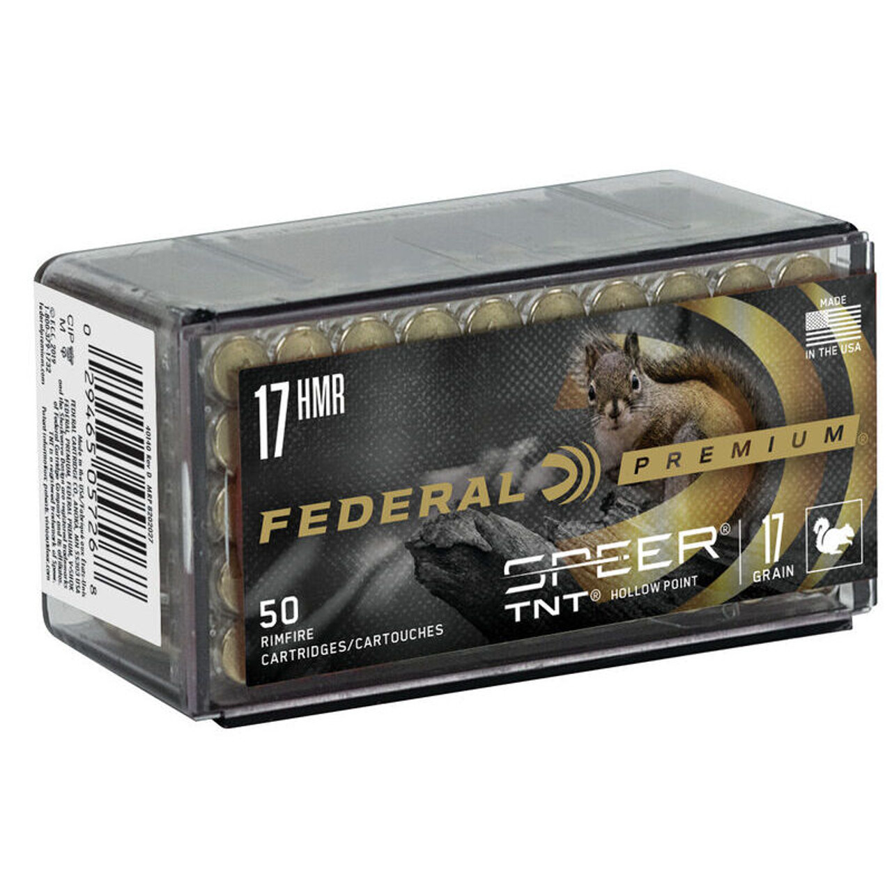 Federal Premium Varmint & Predator 17 HMR 17 Grain Speer TNT Rimfire Ammo (50)