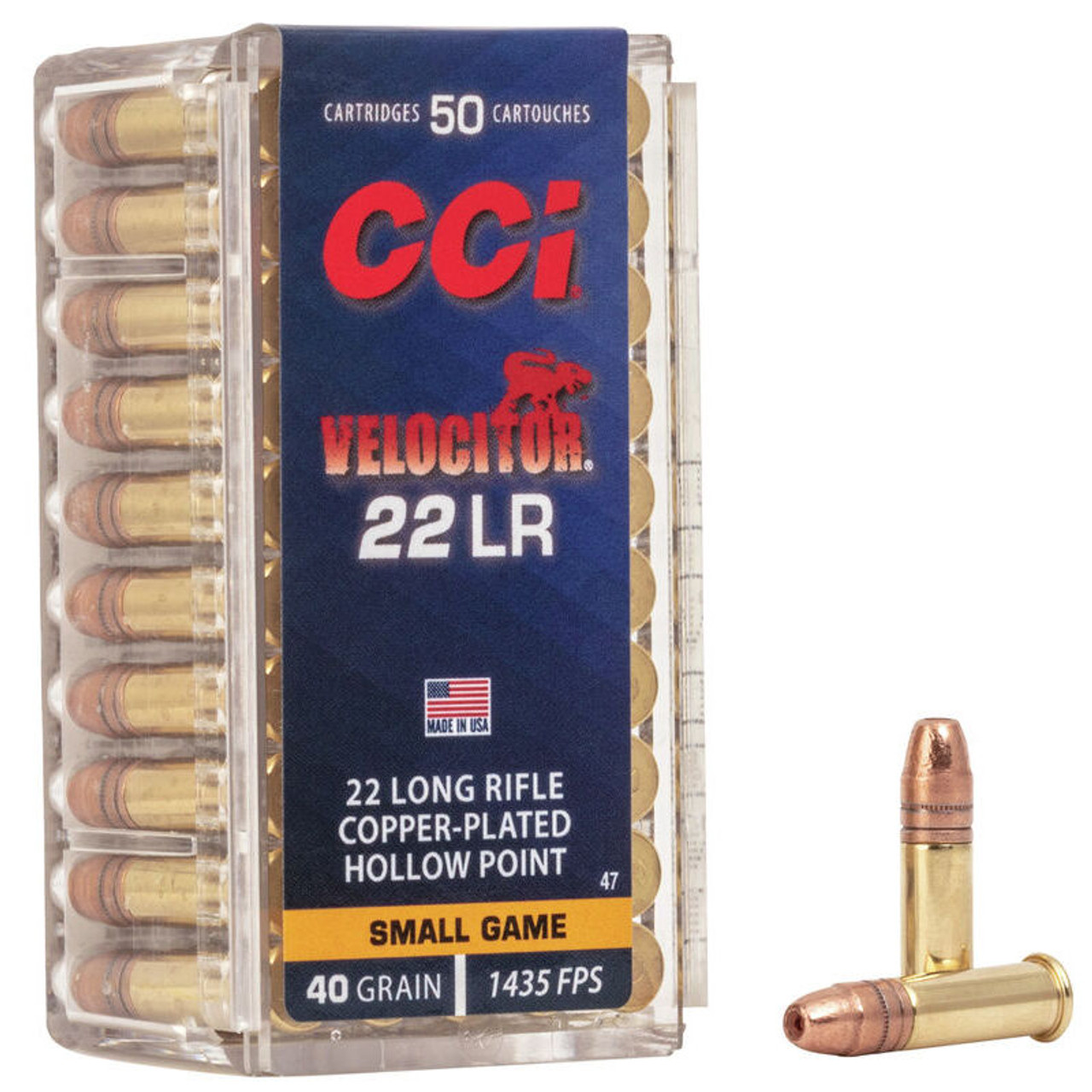 CCI Velocitor HP 22 LR 40 Grain HP Ammo (50)