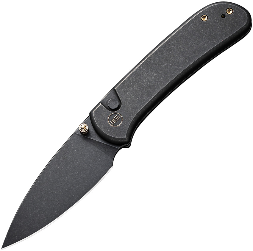 We Knife Co Ltd Qubit Button Lock Pocket Knife Black - WE22030F1