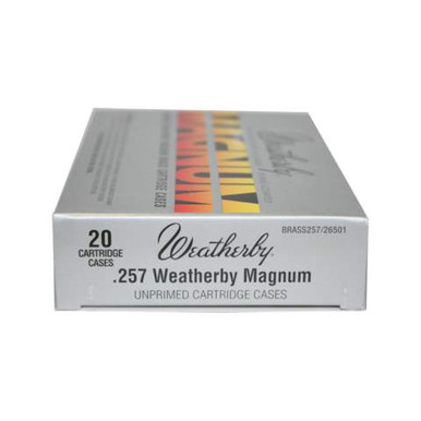 Weatherby .257 Weatherby Magnum Unprimed Rifle Brass 20cnt-BRASS257