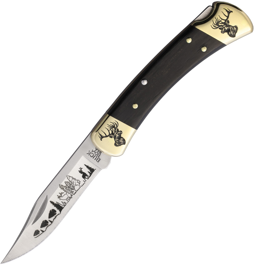 Yellowhorse Custom Buck 110 Lockback Pocket Knife Elk - YH447