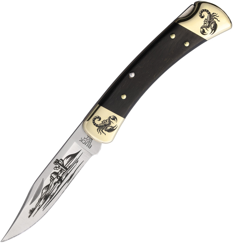 Yellowhorse Custom Buck 110 Lockback Pocket Knife Scorpion - YH449