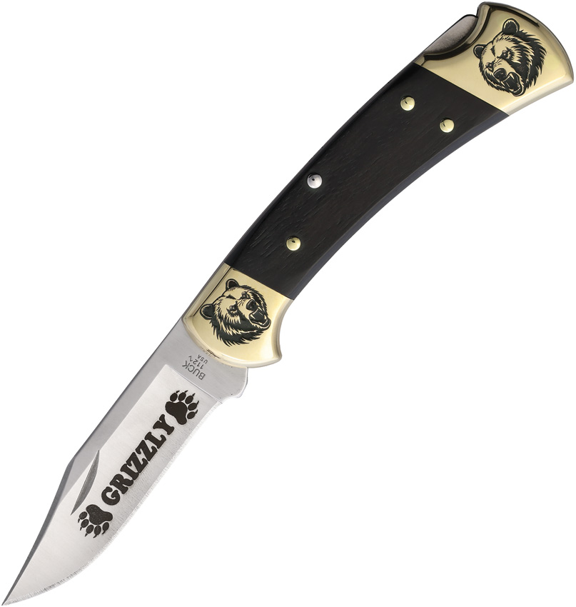 Yellowhorse Custom Buck 112 Lockback Pocket Knife Bear - YH457