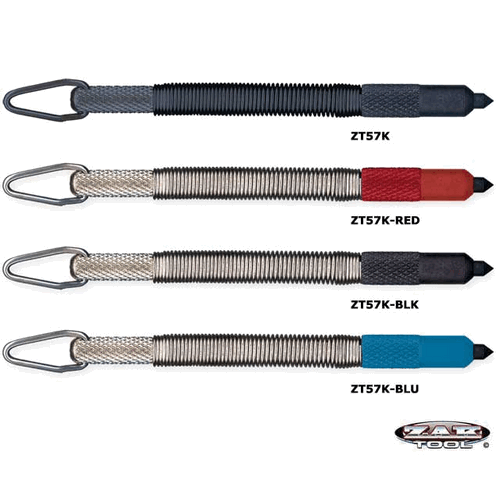 Zak Key Ring Window Punch Nickel/Blue 5.25 Inch - ZAK-57K-BLU