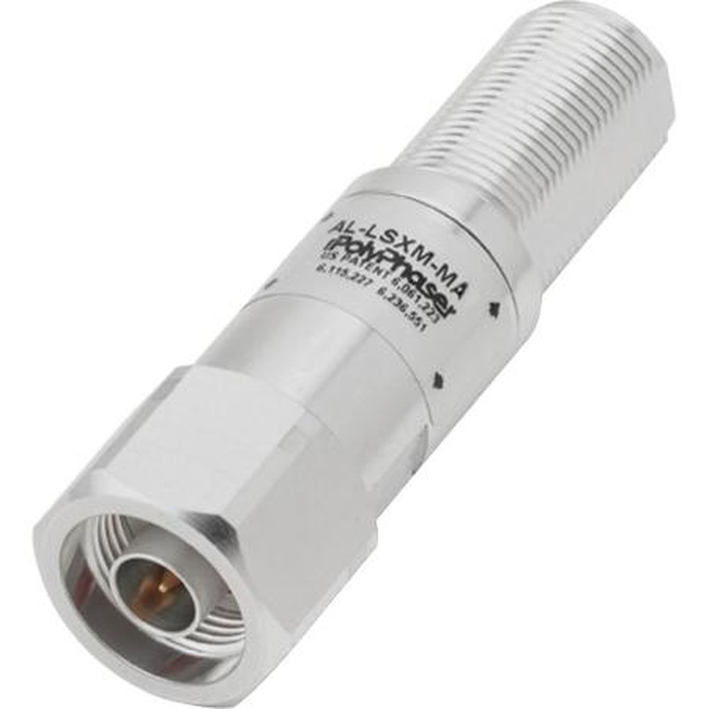 POLYPHASER AL-LSXM-MA 2.0 to 6.0 Ghz Water Type Bulkhead Mount Coaxial Protector.10 Watt Transmitt.N/f Equipment Side and Antenna Side