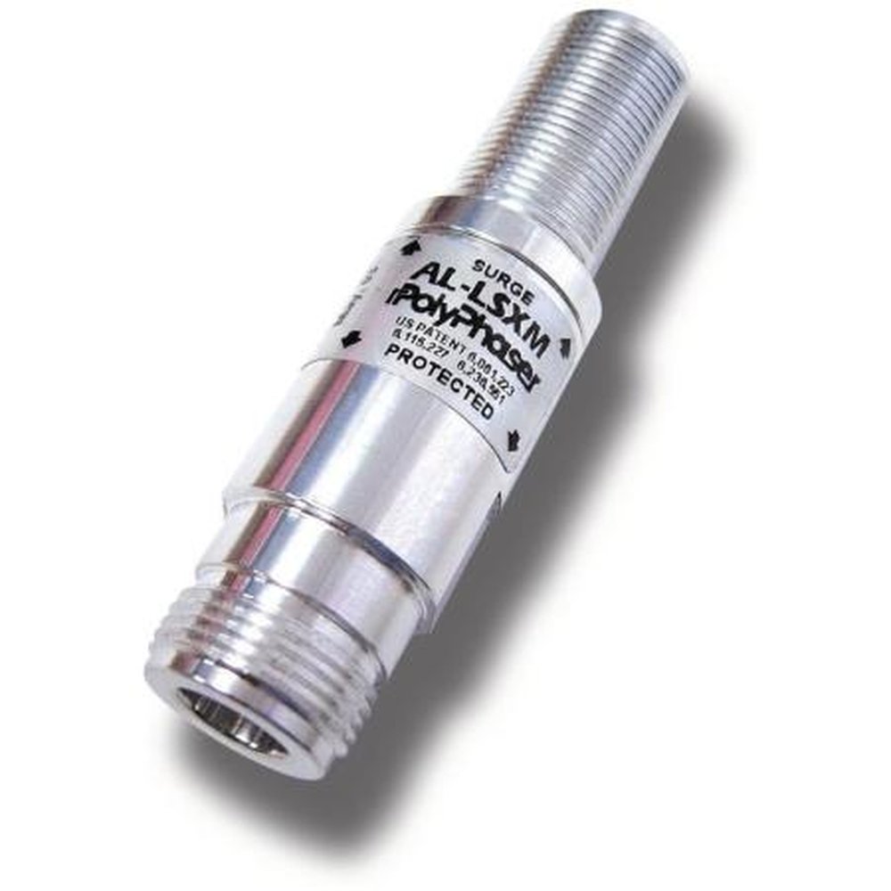 POLYPHASER AL-LSXM 2.0 to 6.0 Ghz Water Type Bulkhead Mount Coaxial Protector.10 W Transmitt.N/f Termination on Both Ends
