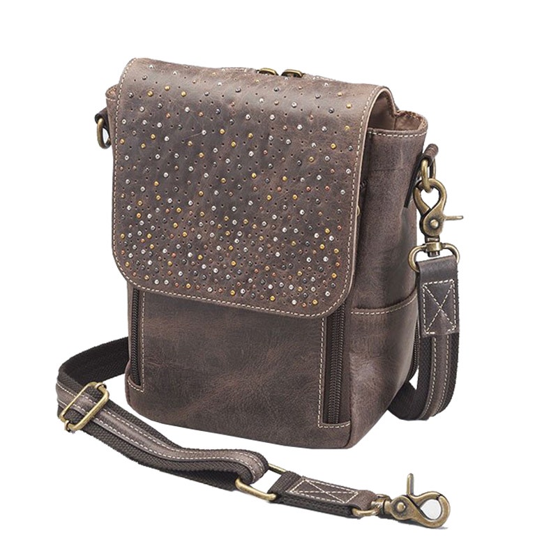 Gun Tote'N Mamas Distressed Leather Crossbody Satchel