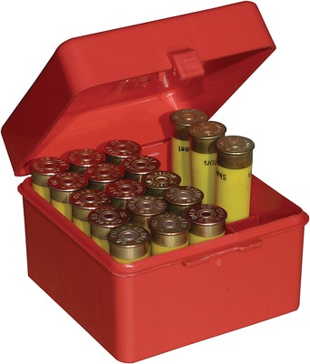 MTM Case-Gard Flip-Top Shotshell Case Holds 25 Rds 20 Gauge & 3 Magnums Red