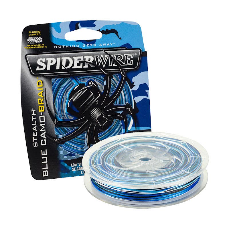 SpiderWire Stealth Blue Camo Braid 300yd Blue Camo 20#
