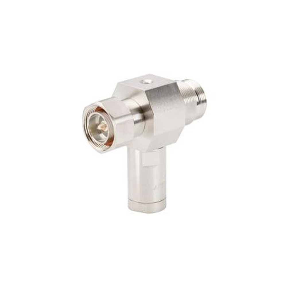 COMMSCOPE APTDC-BDFDM-DBW 698-2200 Mhz Dual Band Quarterwave DC Passing Surge Arrestor (t-Shaped).Interface Types DIN Female Bulkhead and DIN Male