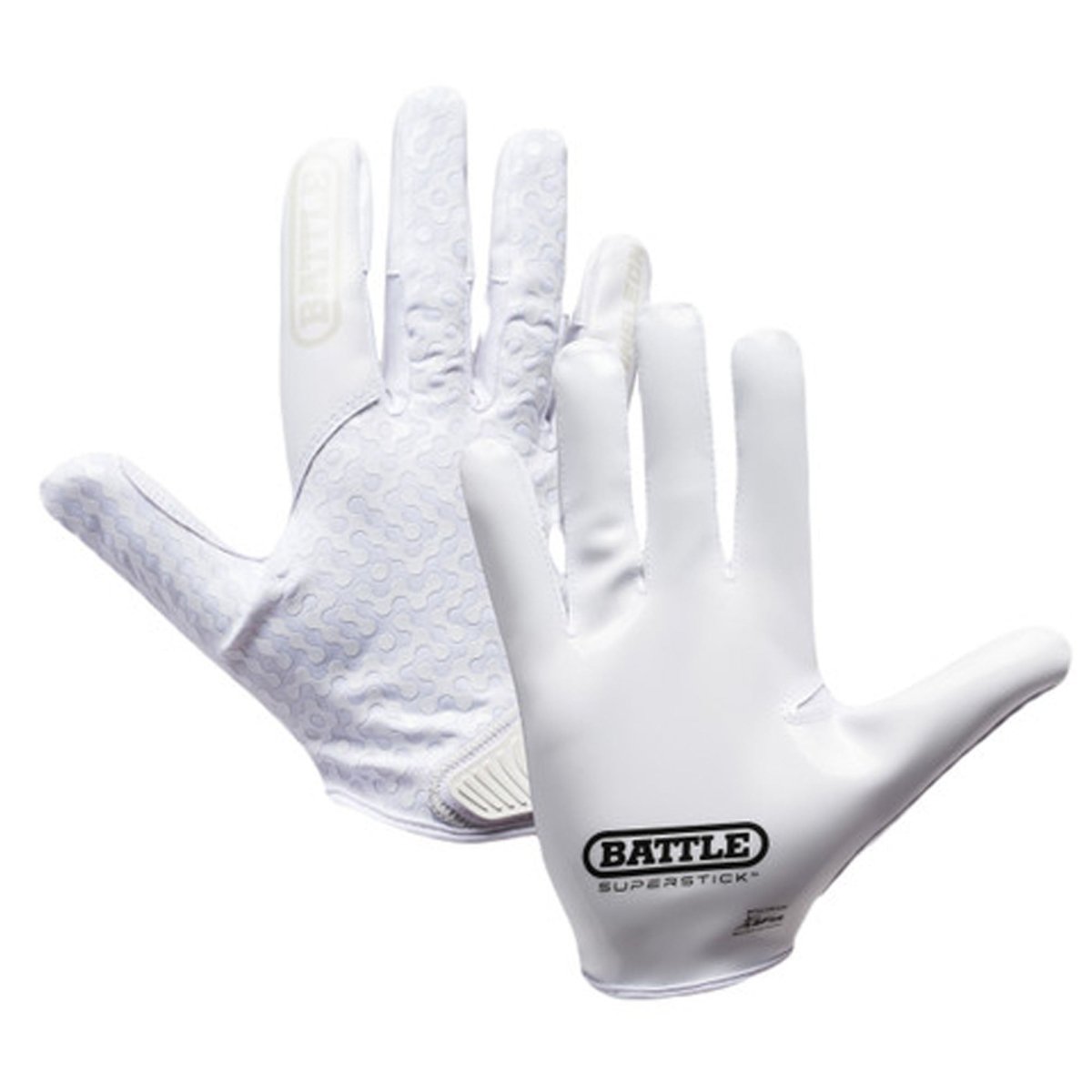 Battle Sports Chameleon Football Glove - White/White
