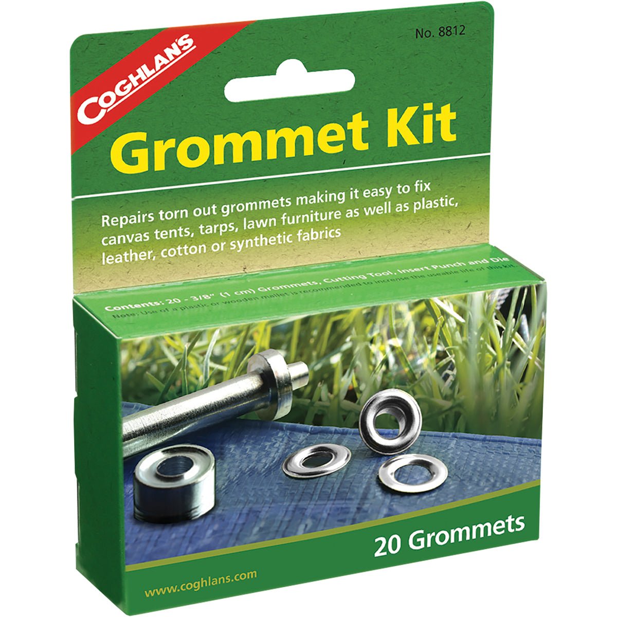 Coghlan's Grommet Kit, 20 Pack of 3/8", Repair Fix Canvas Tents, Tarps & Fabrics