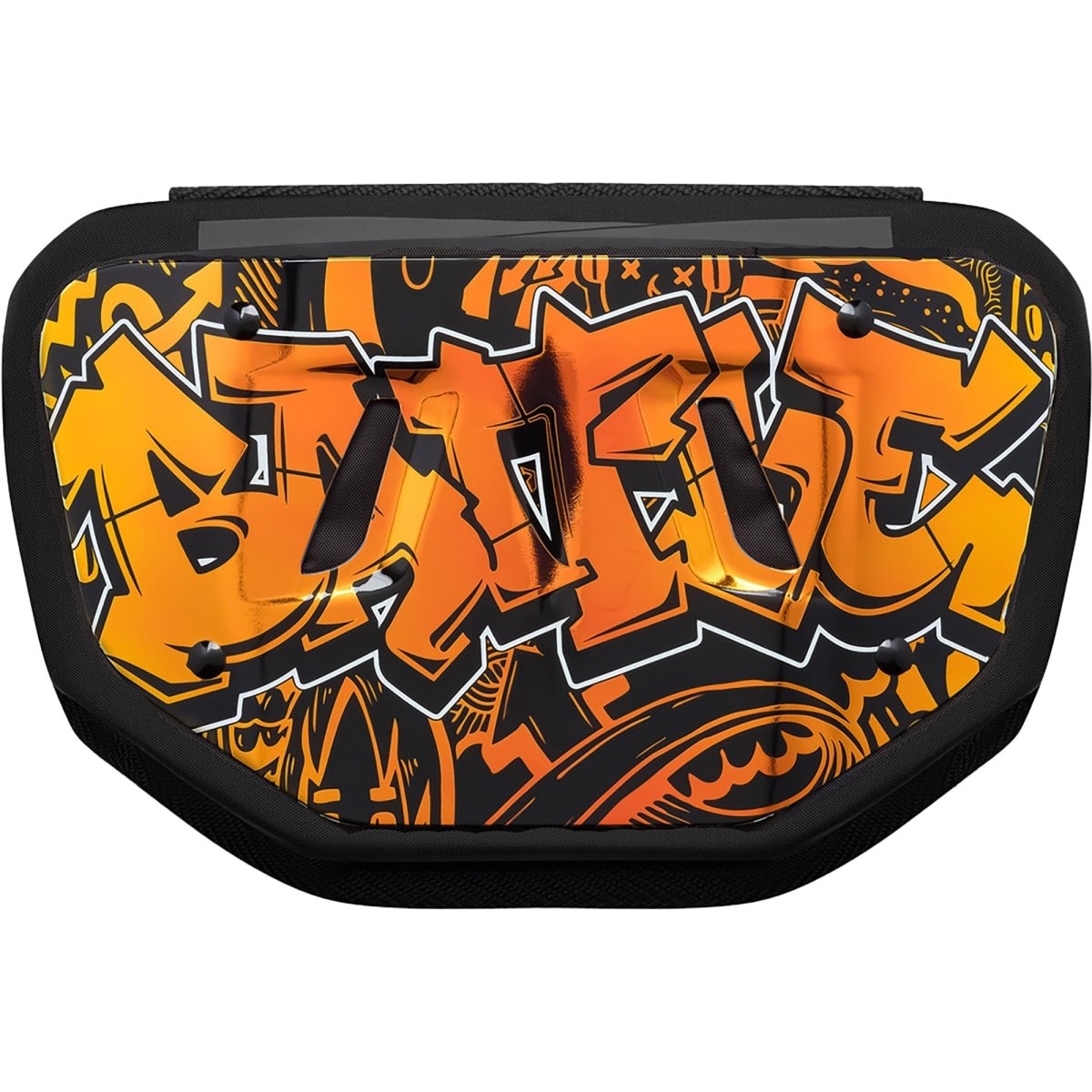 Battle Sports " Iridescent Graffiti " Chrome Football Back Plate
