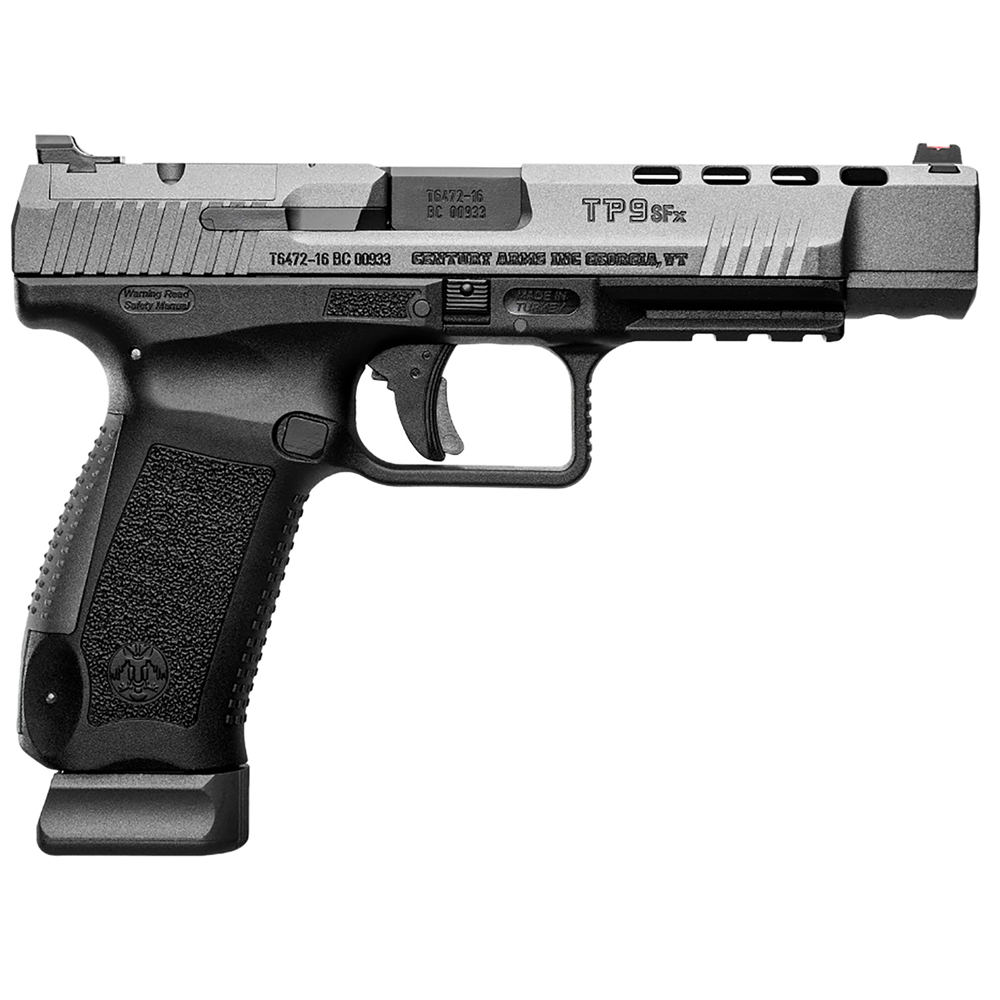 Canik TP9SFx 9mm Luger Pistol 10+1 5.20" Match Barrel Polymer Frame GRY/BLK HG4192GN