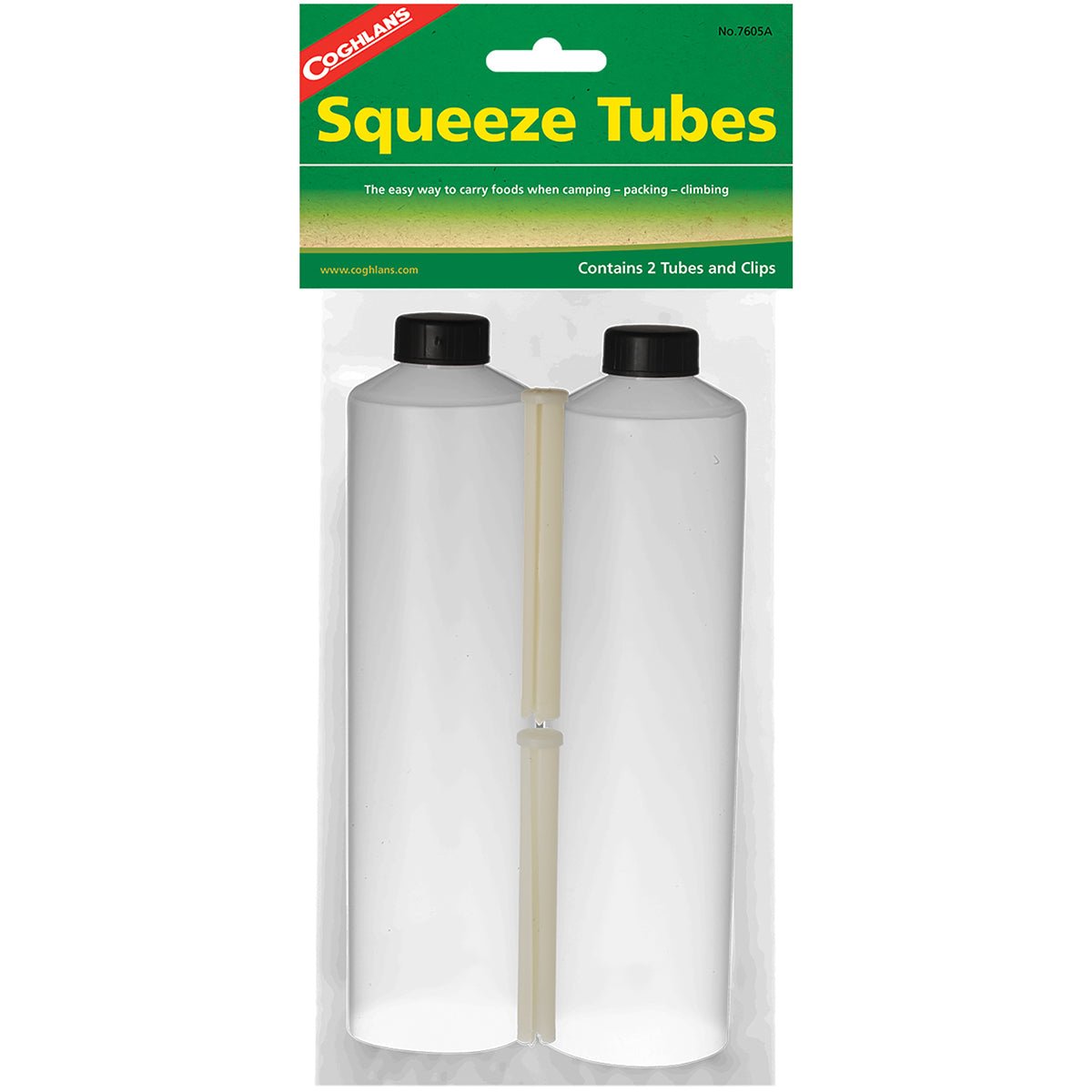 Coghlan's Squeeze Tubes (2 Pack) Camping Reusable Plastic Food Storage Container