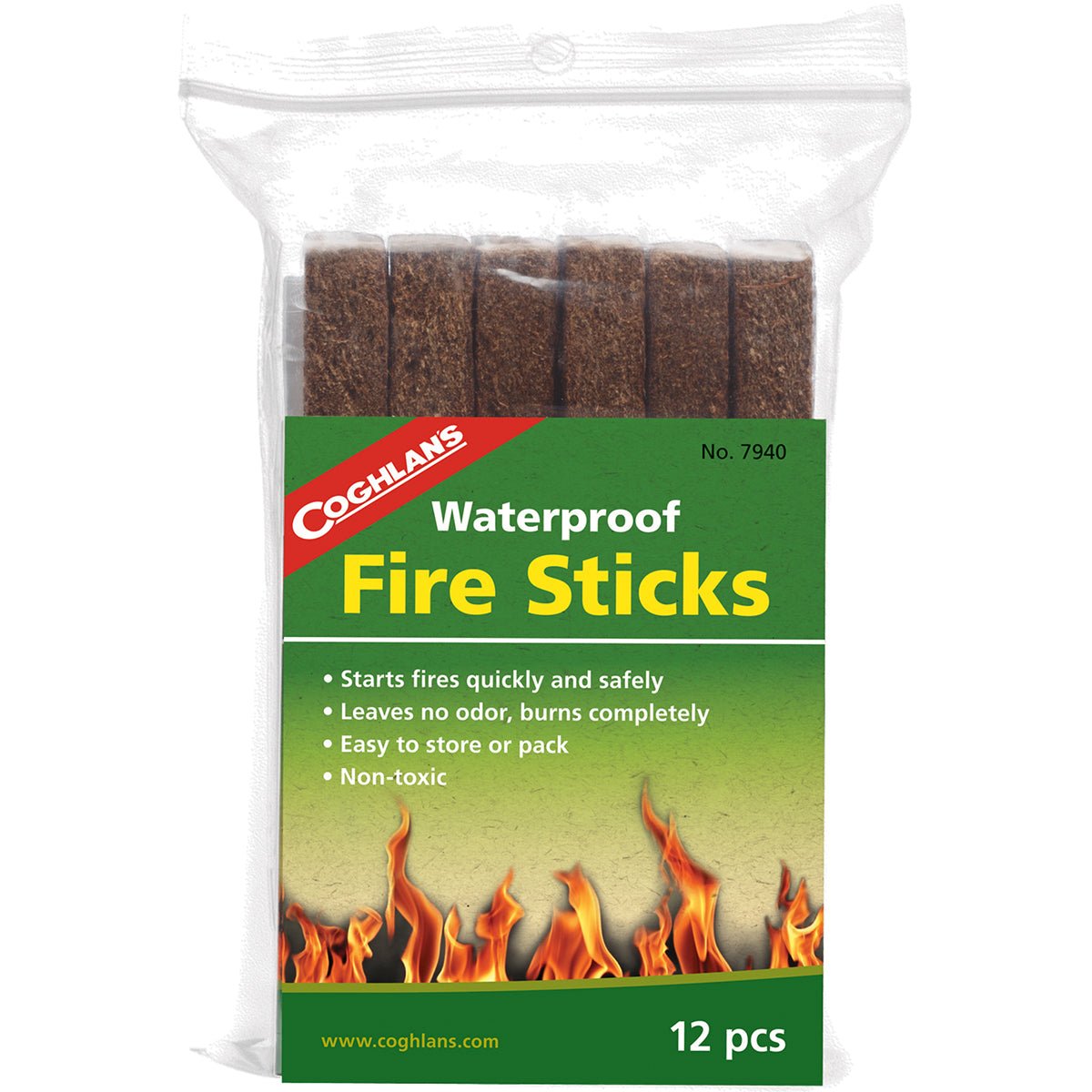 Coghlan's Waterproof Fire Sticks (12 Pack), Non-toxic Odorless Survival Emergency