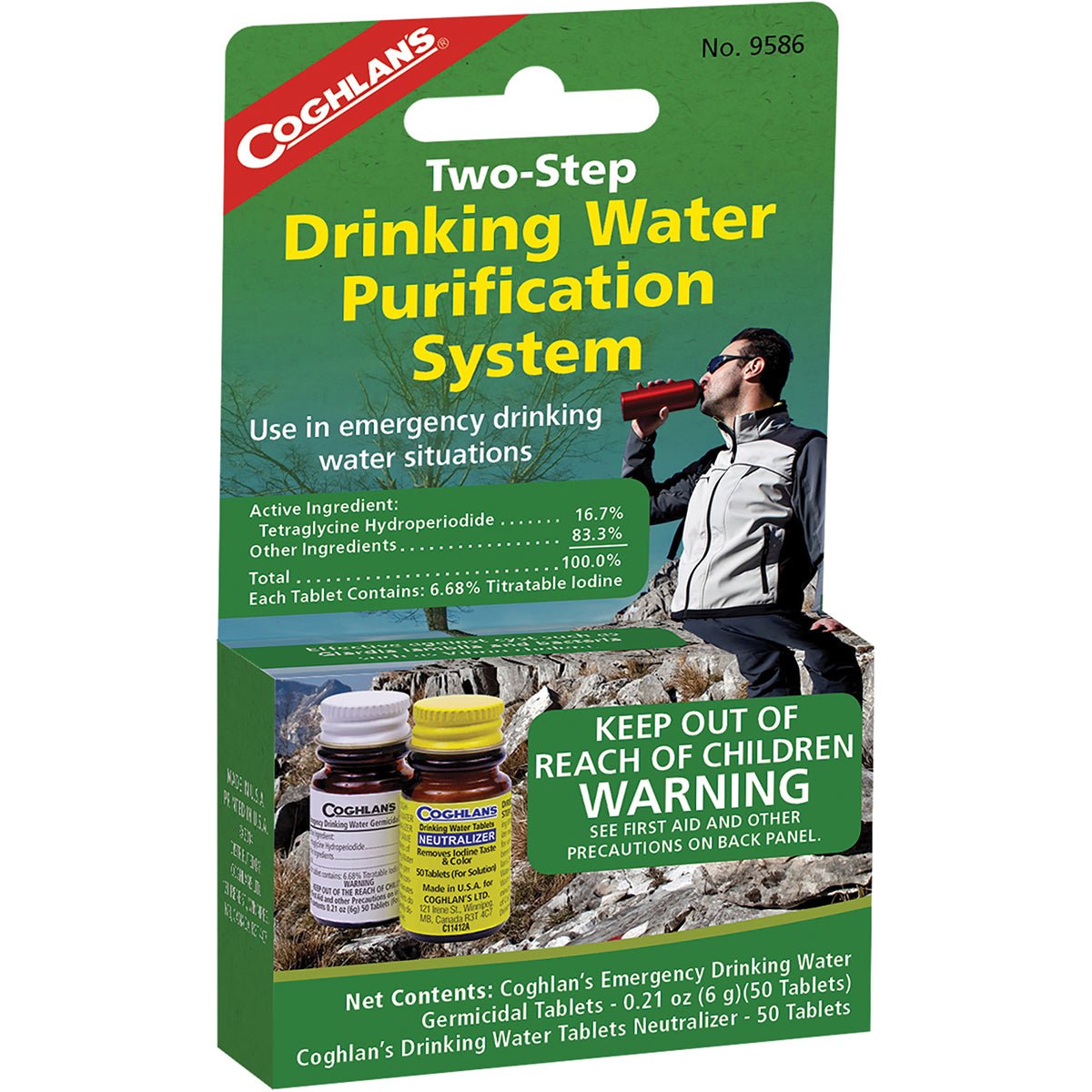 Coghlan's Two-Step Drinking Water Purification System, Camping Emergency Tablets
