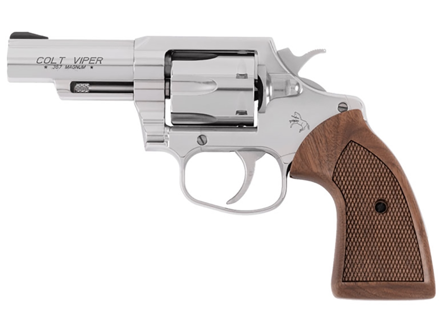 Colt Viper .357Mag Revolver 6Rd 3" Stainless Steel Ramp Front/U-Notch Rear Sight Checkered Walnut Grips DA/SA VIPERSP3WRR