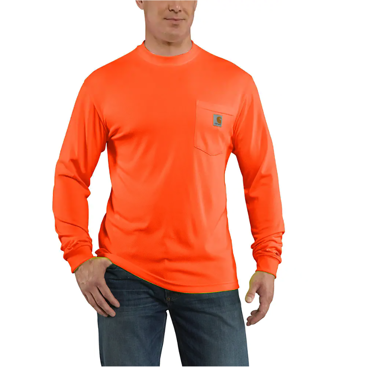 Carhartt Men’s Force Enhanced L/S T-Shirt - Bright Orange