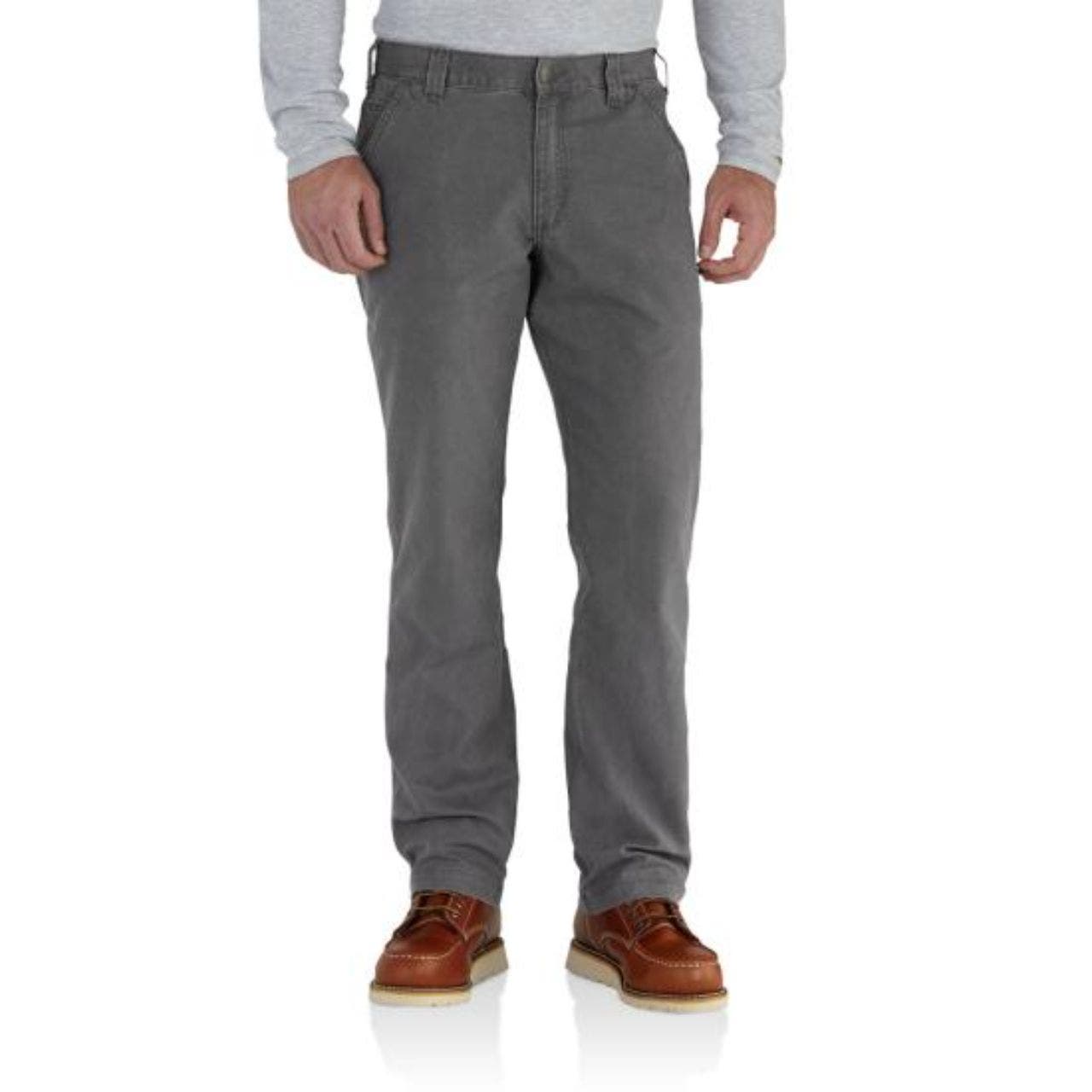 Carhartt Men's Rugged Flex Relaxed Canvas Work Pants - Gravel