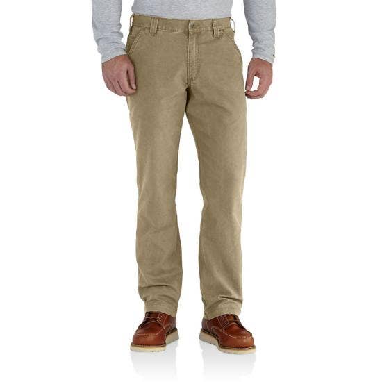 Carhartt Men's Rugged Flex Relaxed Canvas Work Pants - Dark Khaki