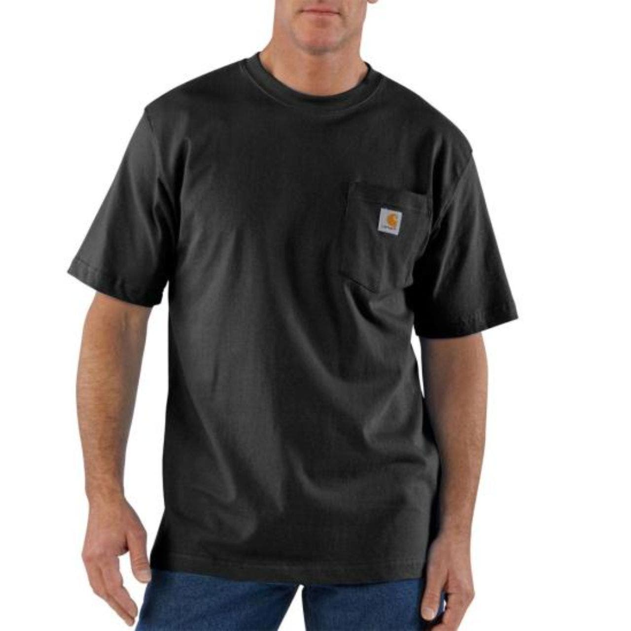 Carhartt Men’s Cotton S/S Pocket Crew T-Shirt - Black