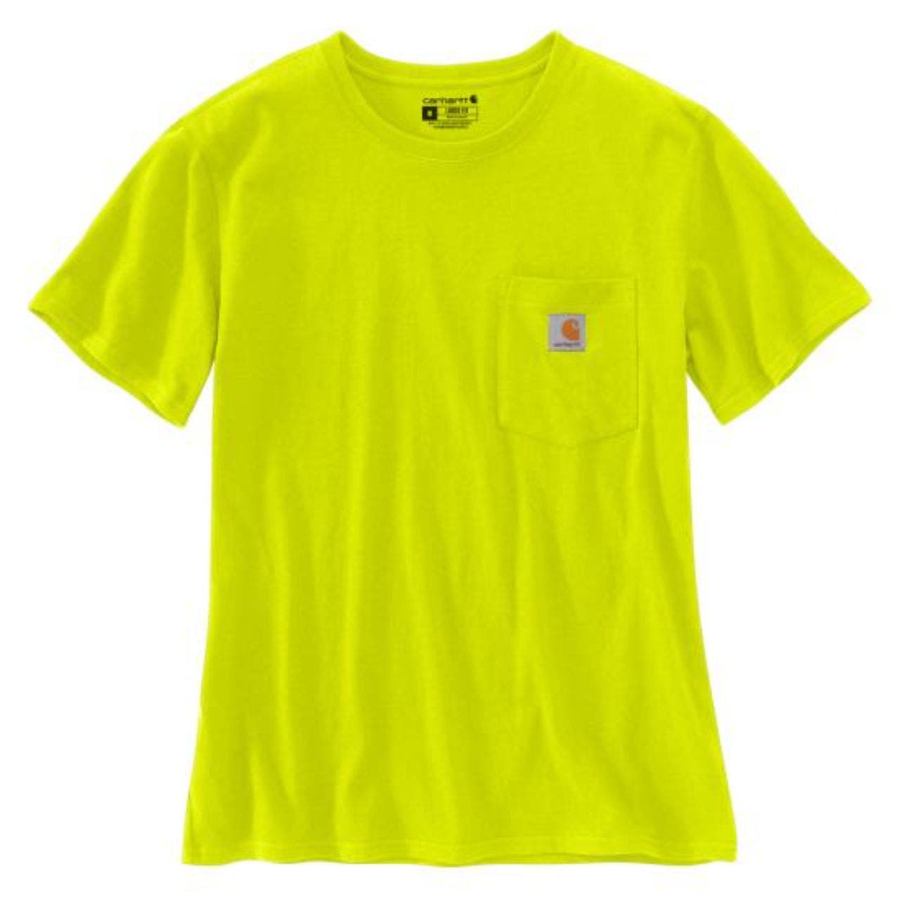 Carhartt Men’s Cotton S/S Pocket Crew T-Shirt - Bright Lime-3XL