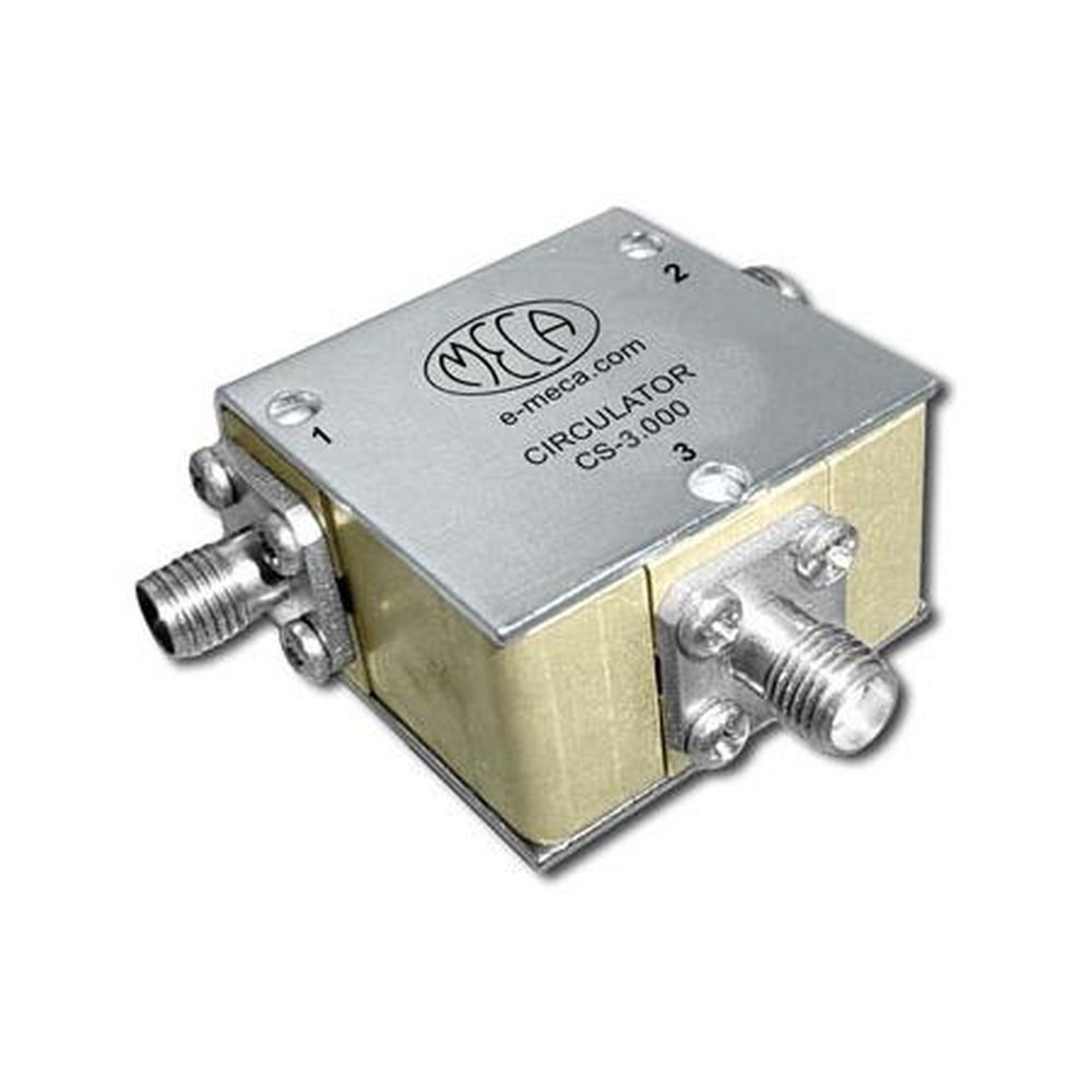 MECA CS-3.000 2000-4000 Mhz Circulator.20 Watts.1.35 Typical Vswr.17dB Min.Isolation.SMA Female Connectors