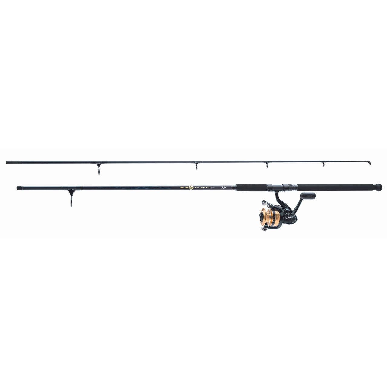 Daiwa D-Wave Saltwater Spinning Combo With Fiberglass Rod-9'-Gold