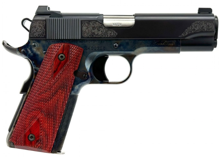 Dan Wesson Heirloom 2024 Pistol .45ACP 8+1 4.25" SS Barrel Steel Slide/Frame Bead Front/Notch Rear Sight Checkered Grips 01779